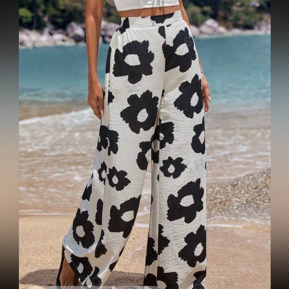 Floral high waisted pants - Picture 4 of 5